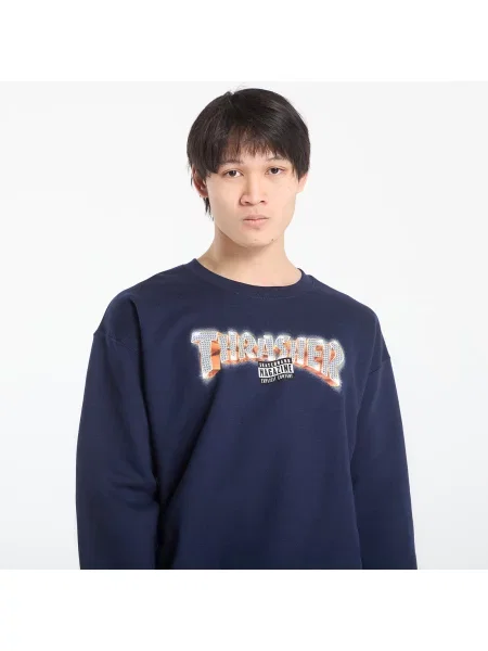 Hanorac crewneck Thrasher albastru închis
