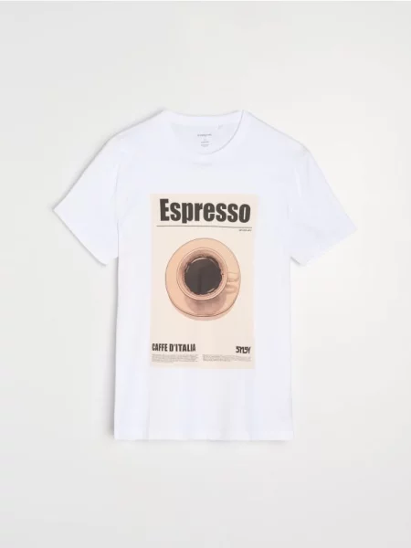 Košile Sinsay s potiskem bílá