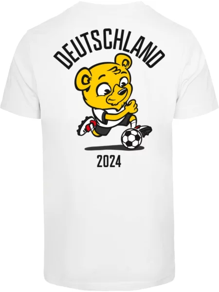 Mister Tee Póló Football Bear sötétsárga / piros / fekete fehér