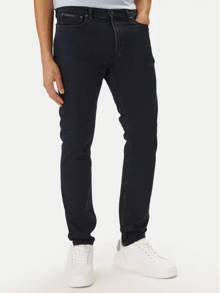 Calvin Klein Jeans hlače Slim Taper Fit črna