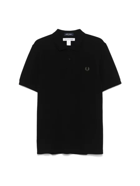 Dzianinowa koszulka polo Comme Des Garcons czarna