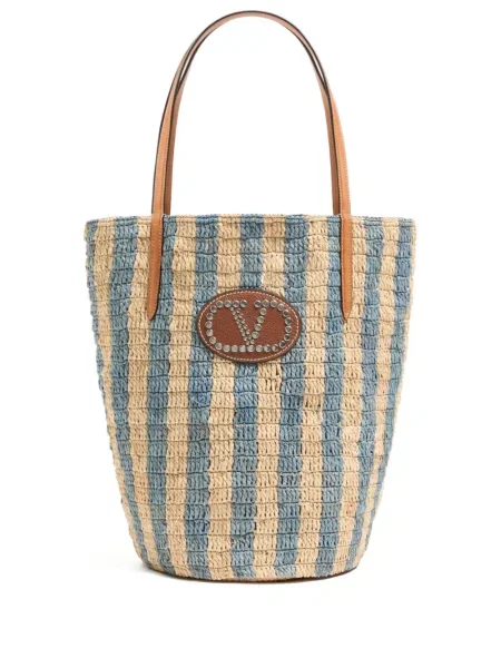 Geantă shopper Valentino Garavani cu dungi