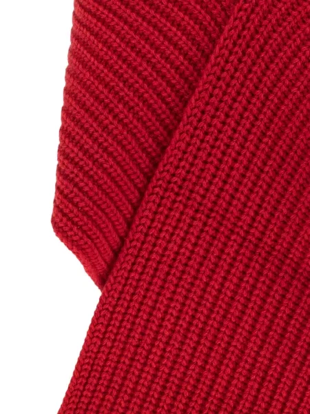 Fular Moncler tricotate cu glugă roșu