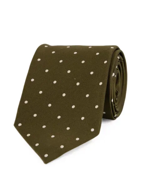 Cravată Tom Ford de mătase cu buline verde