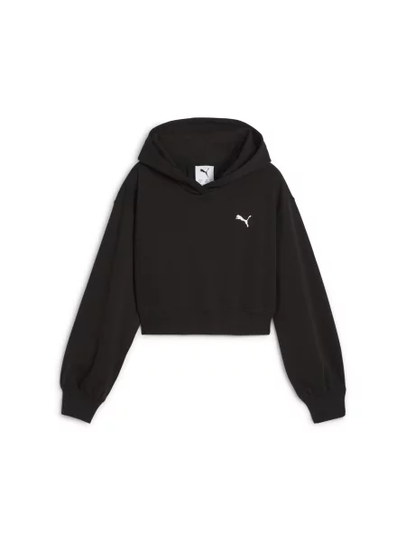 PUMA Młodzieżowa bluza z kapturem WARDROBE ESS o krótkiej długości Akcesoria czarny