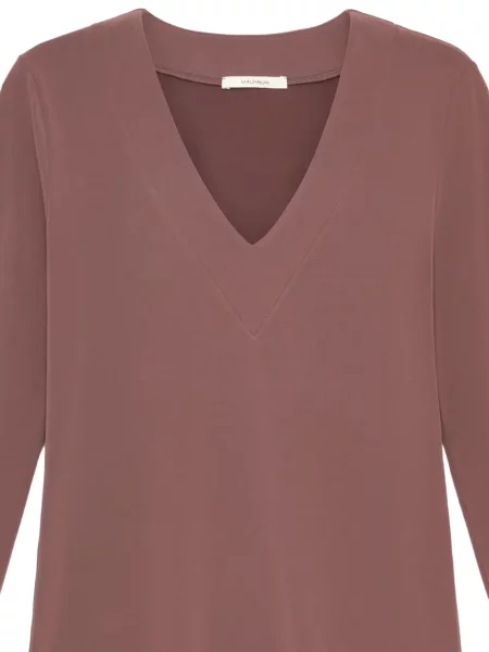 Lung tricou Maliparmi cu decolteu în V roșu