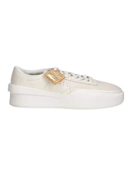 Sneakersy Lacoste skórzane beżowe