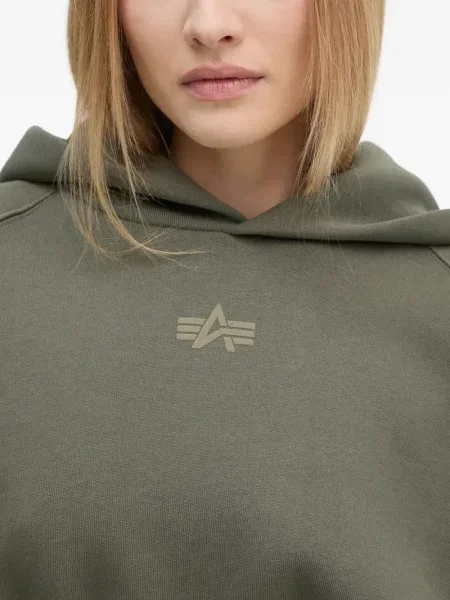 Hanorac cu glugă Alpha Industries verde