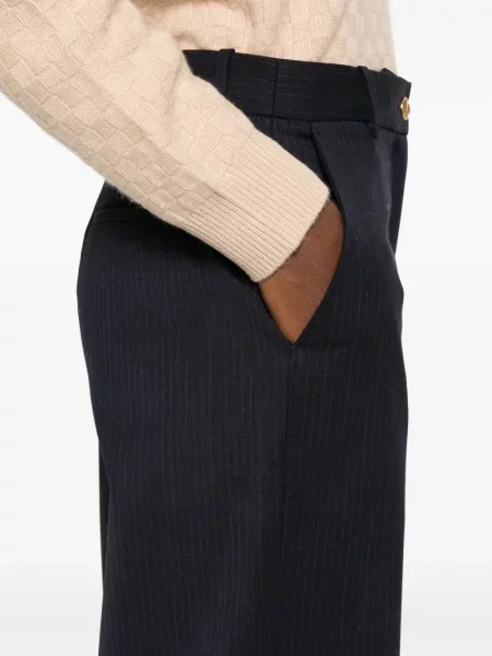 Pantaloni Sandro cu dungi albastru