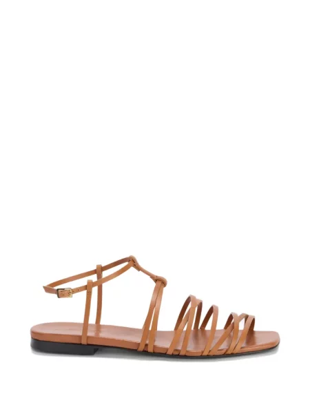 Sandale Jil Sander din piele fără toc maro