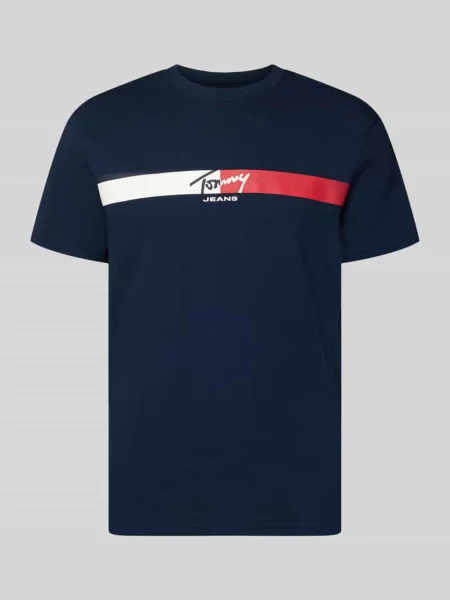 T-shirt o kroju regular fit z czystej bawełny Tommy Jeans
