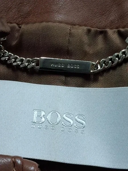 Geanta de piele Boss maro