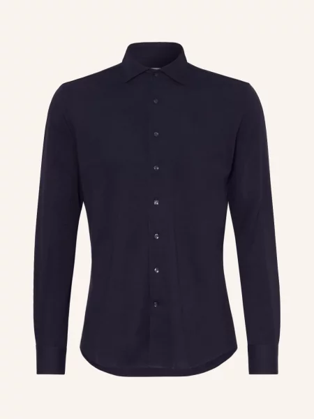 Profuomo Koszula Z Piki Slim Fit blau granatowa