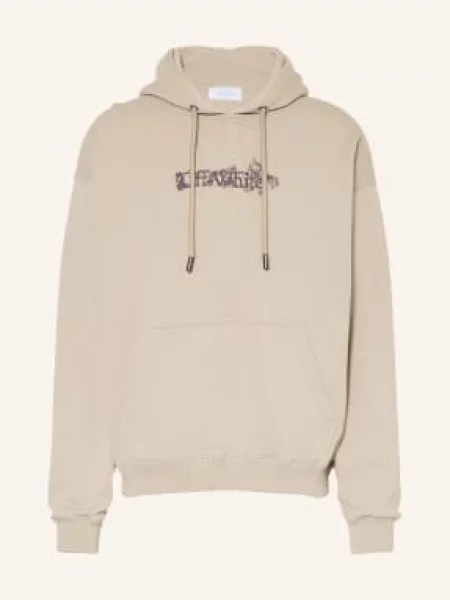 Off-White Bluza Z Kapturem beige biała
