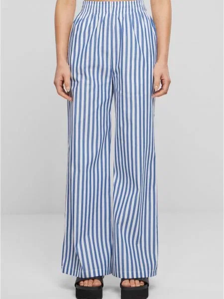 Pantaloni Urban Classics cu dungi alb