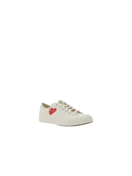 Sneakers Converse x Comme des Garçons PLAY Chuck 70 OX Milk/ Black/ Red EUR białe