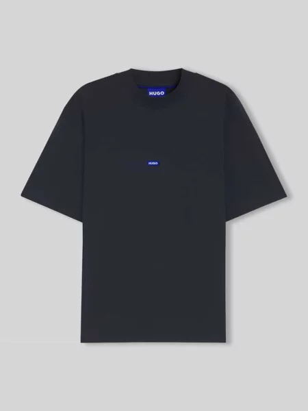 T-shirt o kroju regular fit z czystej bawełny model NIEROS' Hugo Blue