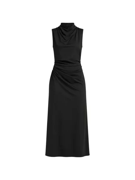 Golf rochie midi Pinko cu volane negru