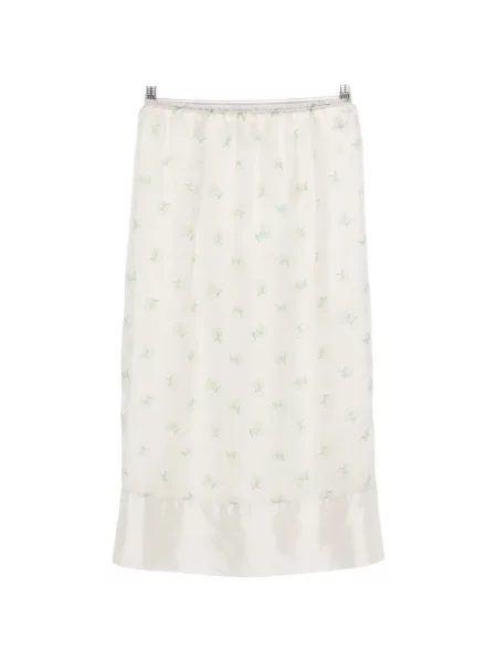 Fustă midi Carven cu model floral cu imagine alb