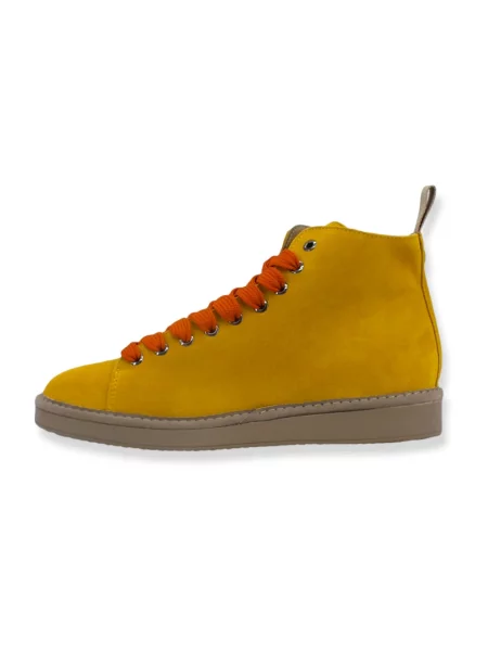 Sneakersy Panchic skórzane żółte