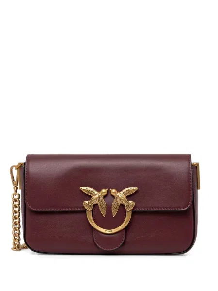 Geanta crossbody Pinko din piele roșu