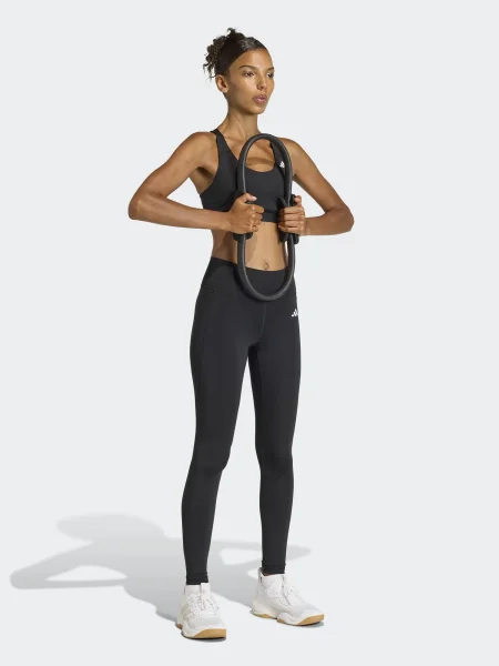 ADIDAS PERFORMANCE Sutien sport OPT ESS negru alb