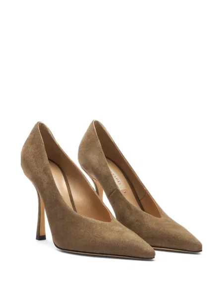 Pantofi cu toc Casadei asimetrice maro