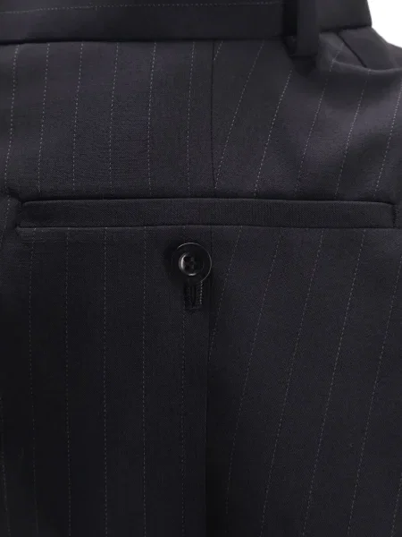 Prążkowany szorty Sacai dzwony niebieskie