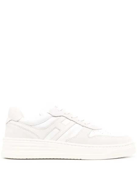 Sneakerși Hogan cu șireturi din dantelă alb