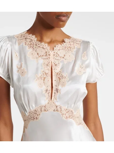 Rochie Dôen din satin alb