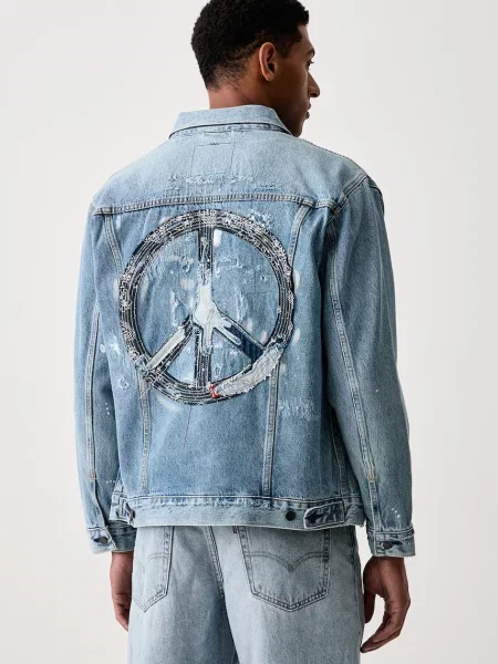 Levi's kurtka jeansowa RELAXED FIT niebieska