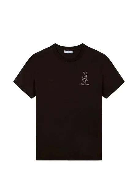 Tricou Maison Labiche cu broderie maro