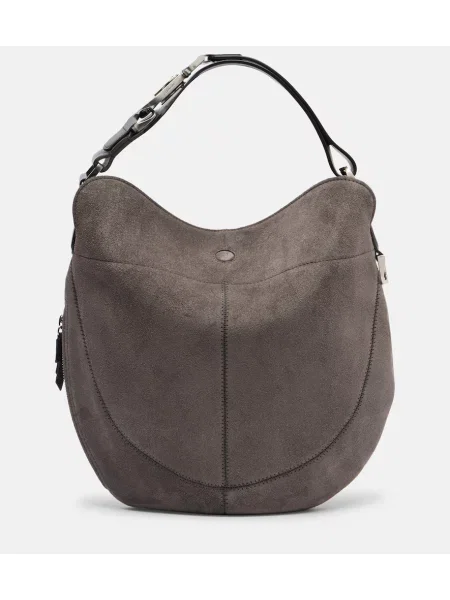 Geantă Lemaire din piele de căprioară gri