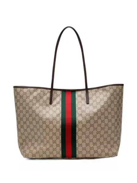 Geantă shopper Gucci cu dungi