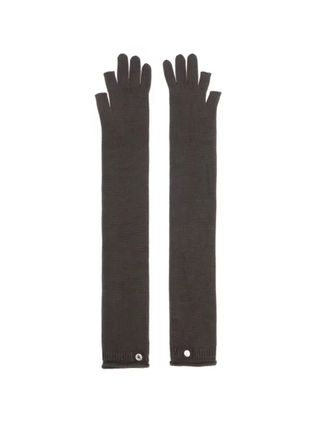 Lung mănuși Rick Owens tricotate gri