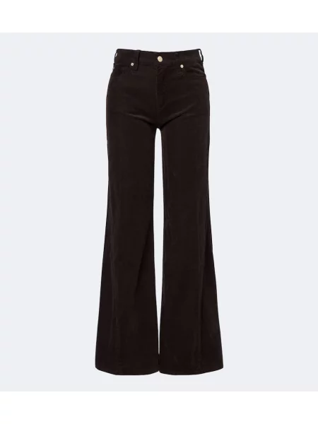 Pantaloni 7 For All Mankind de catifea cord maro