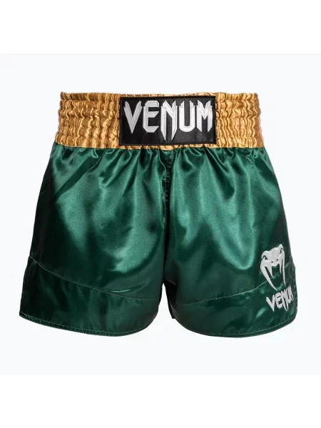Spodenki treningowe Venum Classic Muay Thai green/gold/white białe