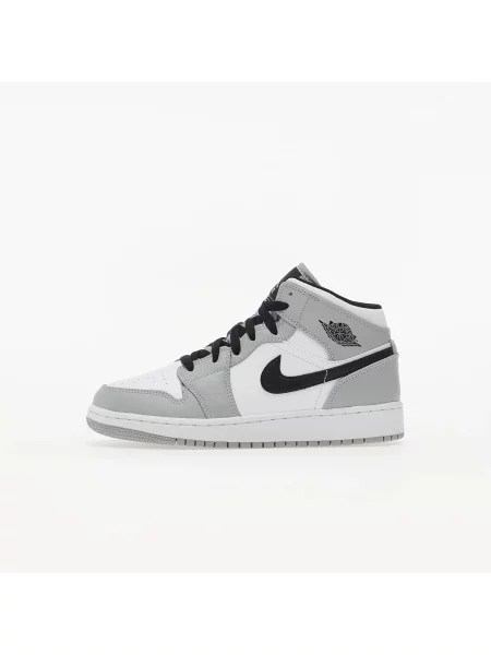 Sneakers Jordan Air 1 Mid GS Lt Smoke Grey/ Black-White EUR 36 λευκό