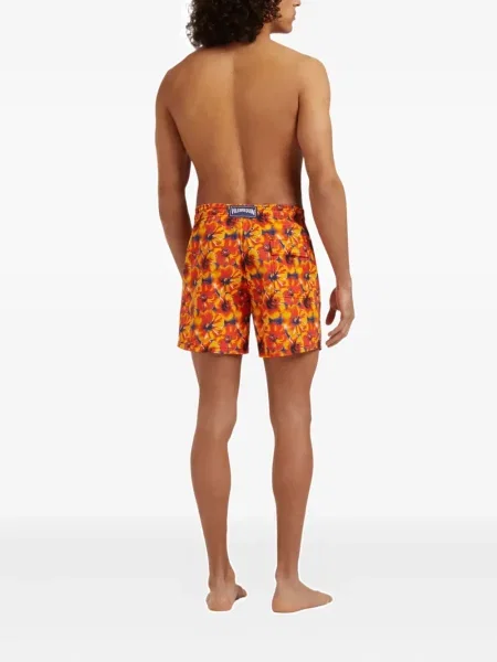 Slip de baie Vilebrequin cu model floral cu imagine roșu