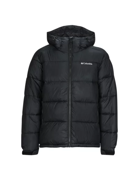 Pikčaste puhovka Columbia s kapuco črna