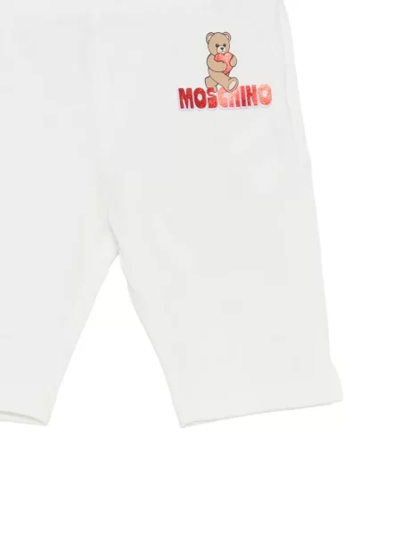 Legginsy dziecięce Moschino białe