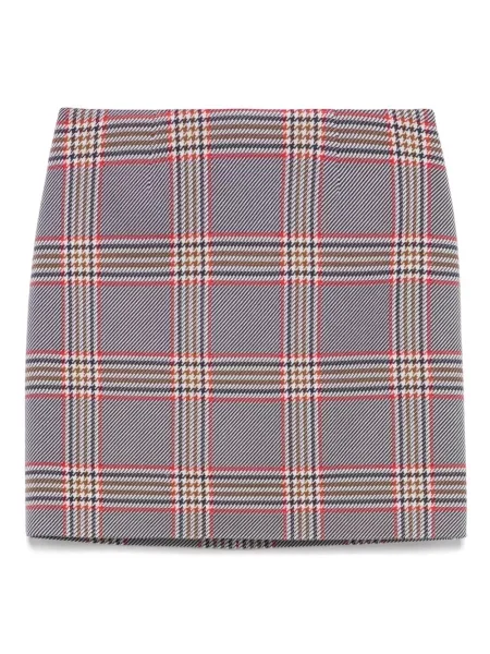 Mała mały spódnica mini A.m.g. w kratkę niebieska