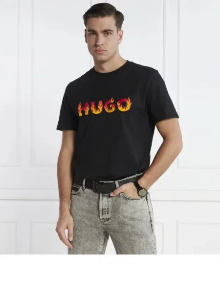 HUGO Tricou Danda negru