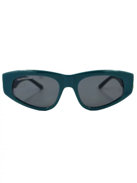 Lniane okulary przeciwsłoneczne Balenciaga zielone