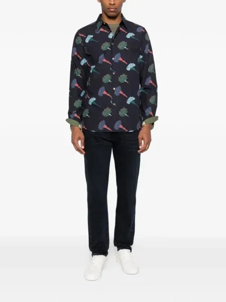 Cămașă Ps Paul Smith cu model floral albastru