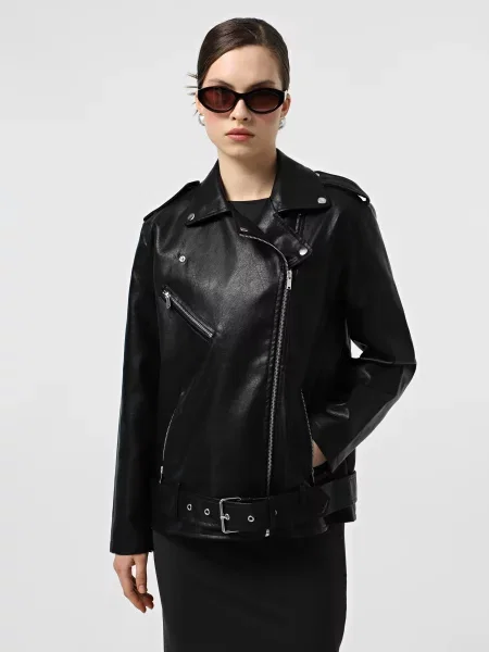 Шкіряна куртка Vero Moda чорний