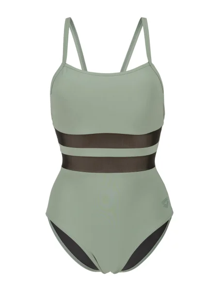 ARENA Costum de baie întreg Mesh Equals pastel verde
