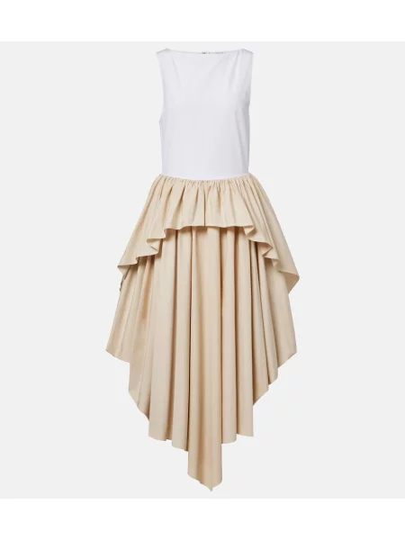 Rochie midi Loewe din poplin alb