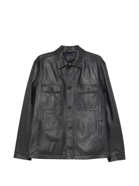 Palton Corneliani din piele negru