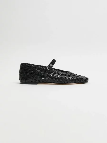 Miista balerini de piele Yeida negru